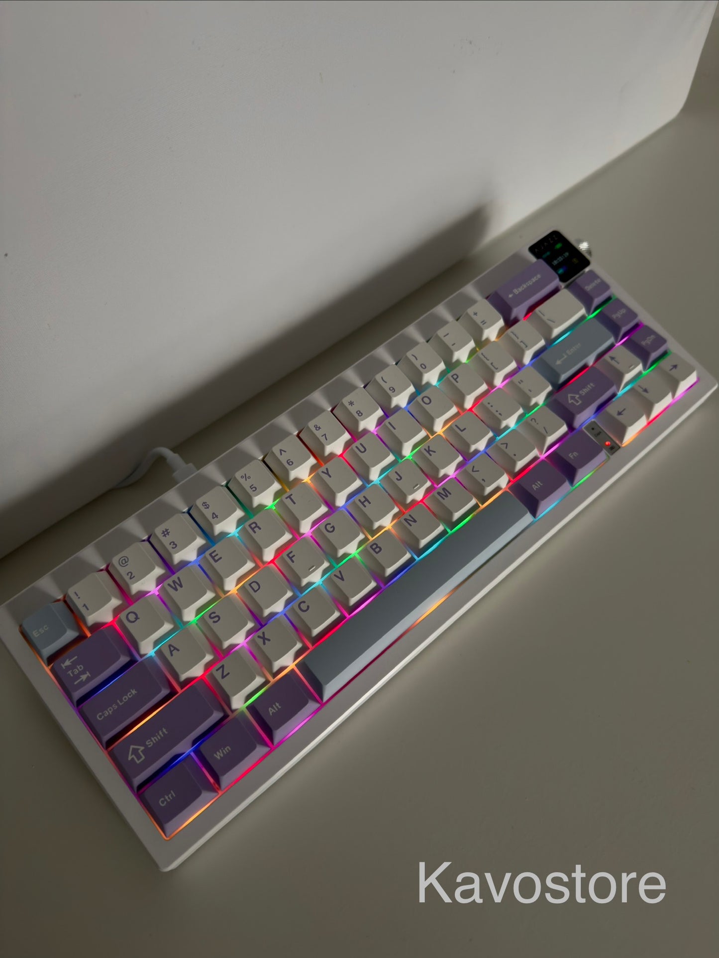 Klawiatura mechaniczna AJAZZ AK650 RGB z ekranem i pokrętłem 🔥Viral z TikToka🔥