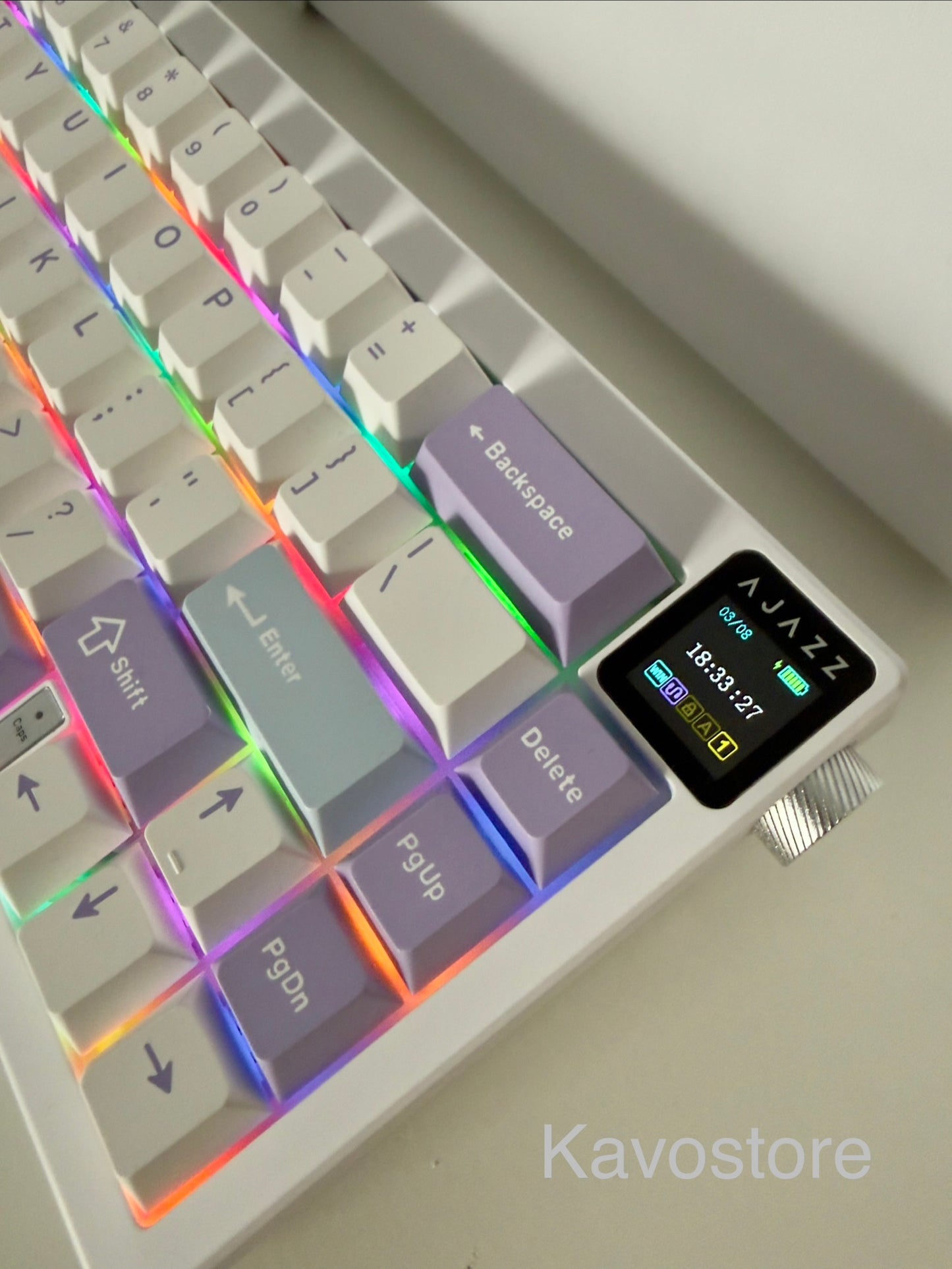 Klawiatura mechaniczna AJAZZ AK650 RGB z ekranem i pokrętłem 🔥Viral z TikToka🔥