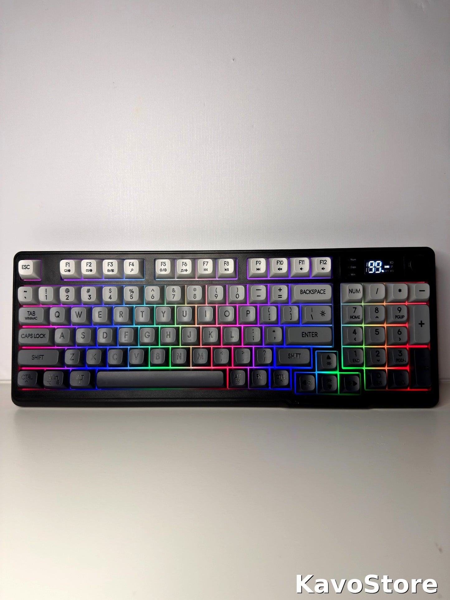 💥Cicha Klawiatura Gamingowa RGB z Ekranem LCD | Bezprzewodowa 2.4G + Bluetooth💥👉 Użyj kodu KAVO10 i odbierz 10% rabatu